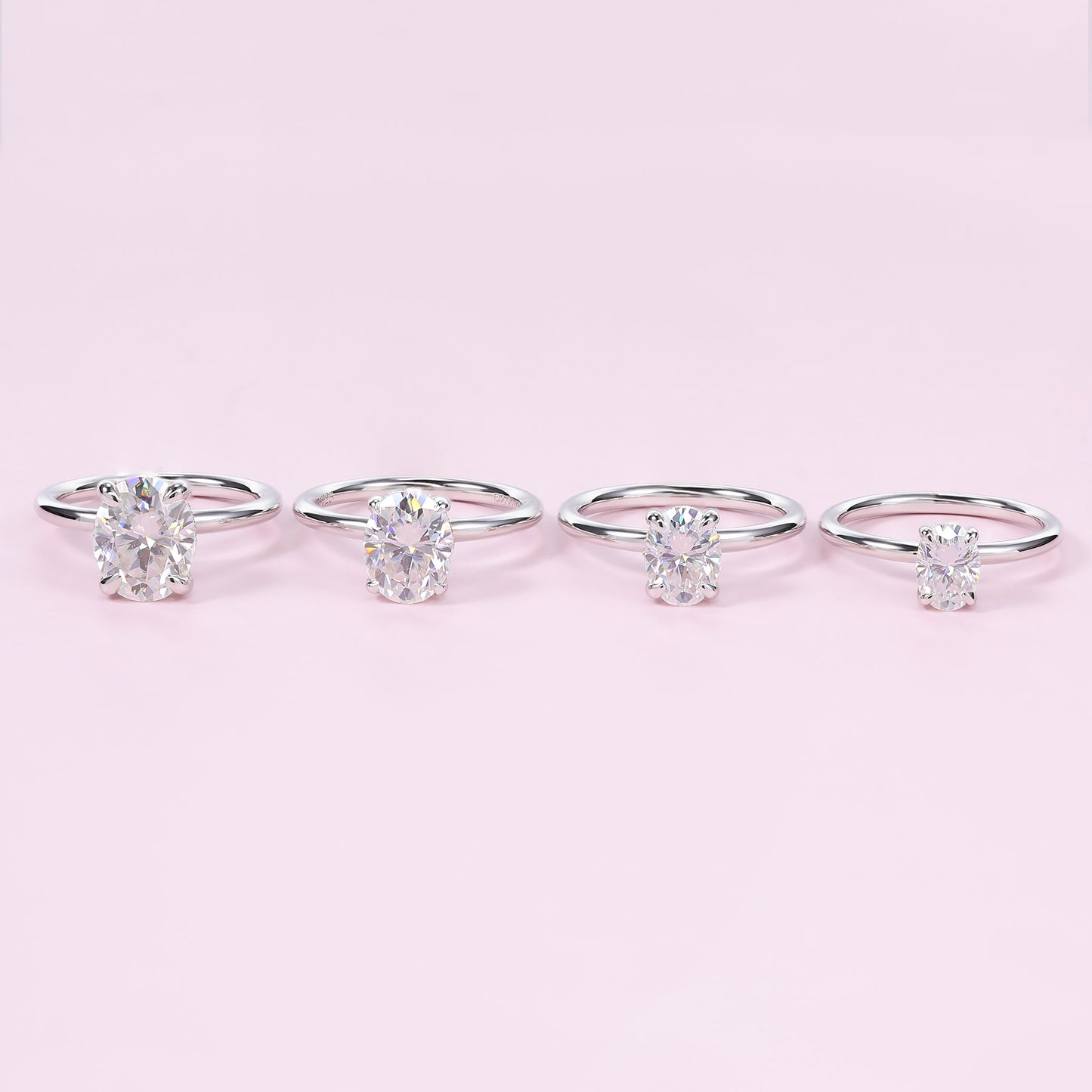 1 Carat Oval Cut Moissanite Engagement Ring for Women 925 Sterling Silver Solitaire Rings D Color Lab Created Diamond Promise Wedding Ring for Her
