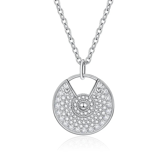 Moissanite Necklace for Women D VVS1 18k White Gold Plated 925 Sterling Silver Chain Diamond Amulet Pendant Vintage Jewelry Gift