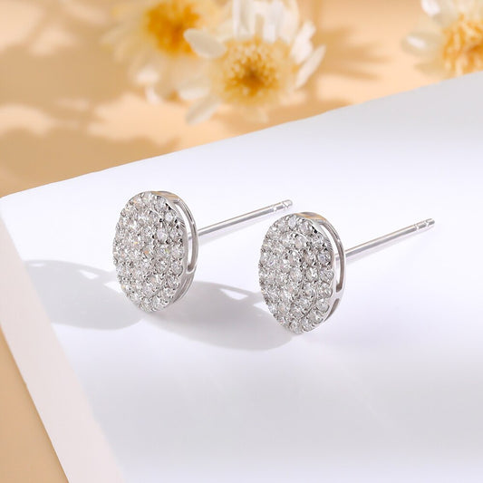 100% Natural Diamond Earrings for Women F Color VSI Clarity Solid 18k White Gold AU750 Engagement Wedding for Women Fine Jewelry