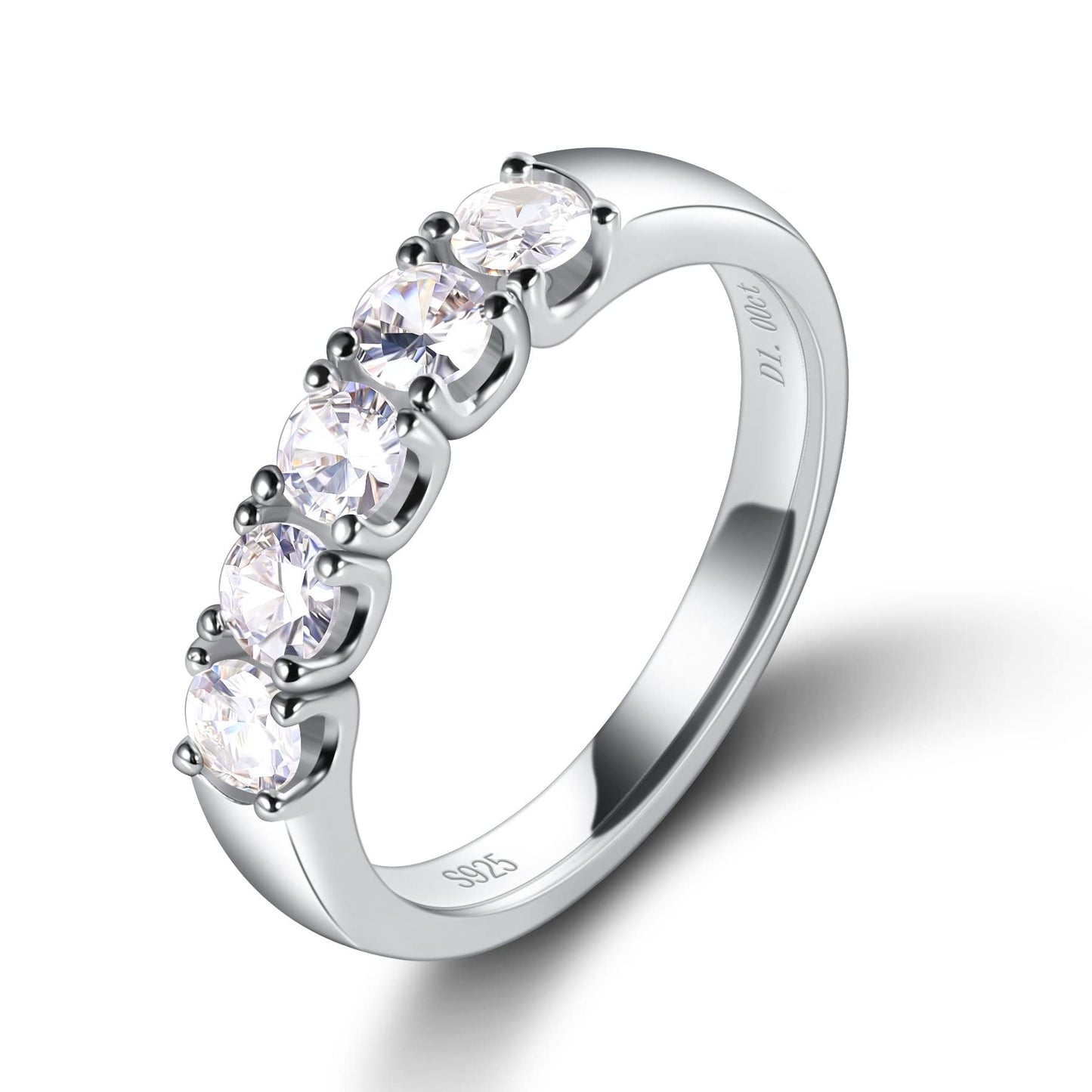 Stackable Ring Fatint - C In 0.208 Carat Round Cut 14ct White - Foto 1