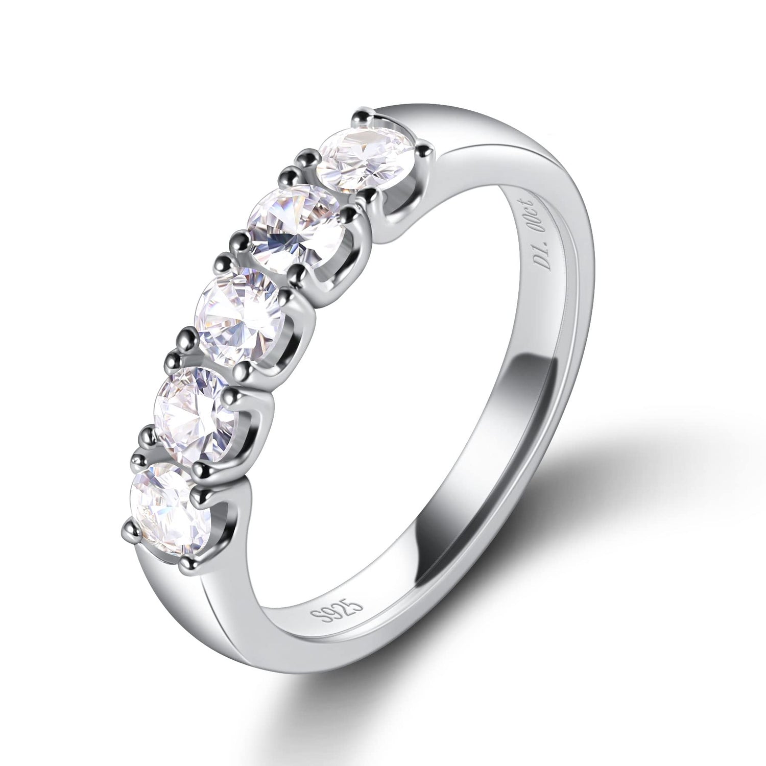 Women's moissanite store wedding bands